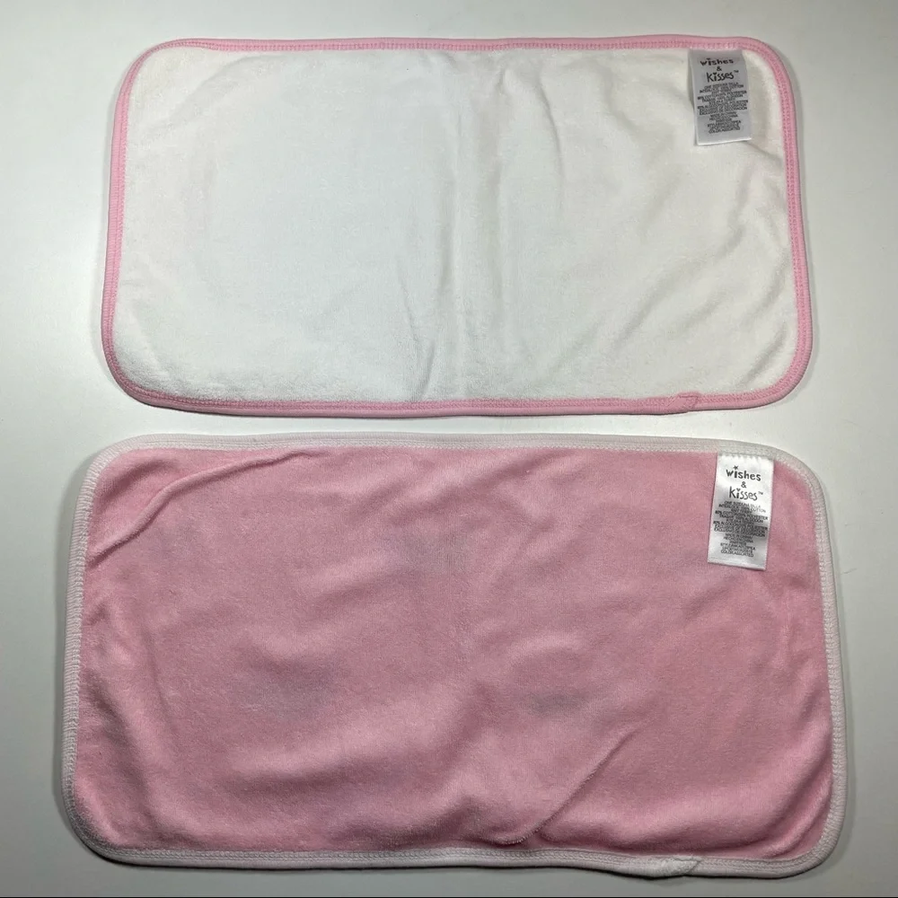 NWOT 2 Pack Sweet Pea Burp Cloth 16” x 9”